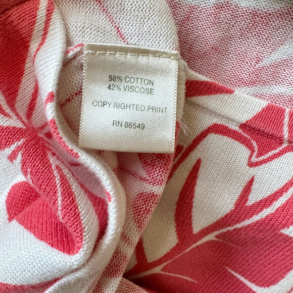Tommy Bahama Knit Sweater Tropical Print 3/4 Sleeve Top Lightweight Women’s Sz S - Picture 8 of 9